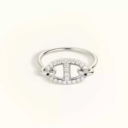 [Marins]RONDE SMALL SILVER DIAMOND RING