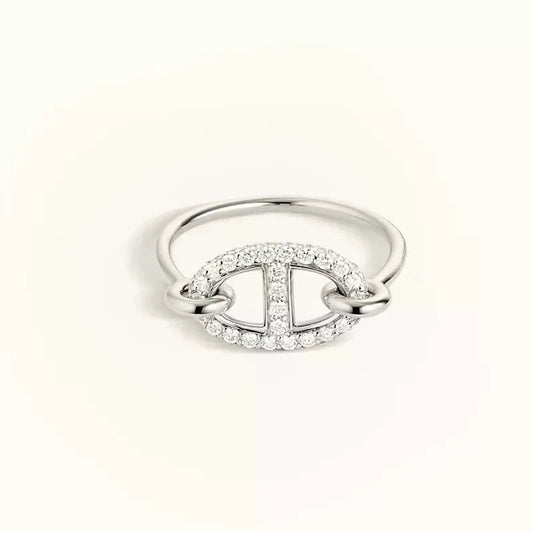 [Marins]RONDE SMALL SILVER DIAMOND RING