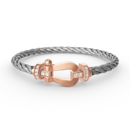 [Marins]FORCE LARGE HORSESHOE HALF DIAMOND BRACELET Marins GOLD