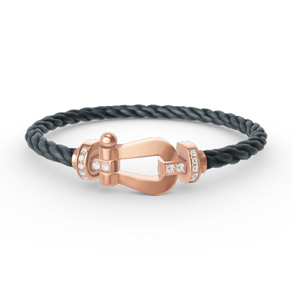 [Marins]FORCE LARGE HORSESHOE HALF DIAMOND BRACELET Marins GOLD