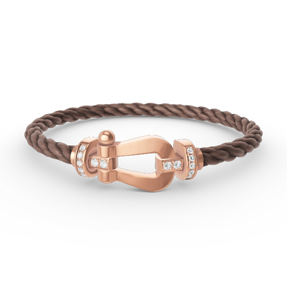 [Marins]FORCE LARGE HORSESHOE HALF DIAMOND BRACELET Marins GOLD