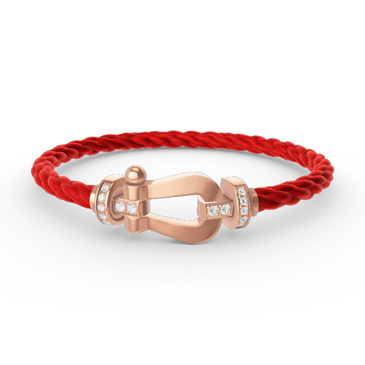 [Marins]FORCE LARGE HORSESHOE HALF DIAMOND BRACELET Marins GOLD