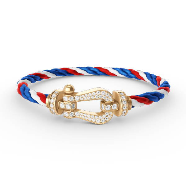 [Marins]FORCE LARGE HORSESHOE FULL DIAMOND BRACELET GOLD