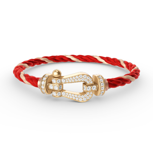 [Marins]FORCE LARGE HORSESHOE FULL DIAMOND BRACELET GOLD