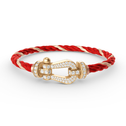 [Marins]FORCE LARGE HORSESHOE FULL DIAMOND BRACELET GOLD