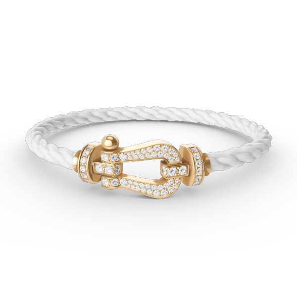 [Marins]FORCE LARGE HORSESHOE FULL DIAMOND BRACELET GOLD