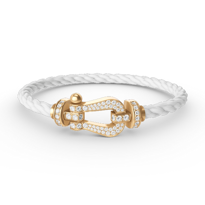 [Marins]FORCE LARGE HORSESHOE FULL DIAMOND BRACELET GOLD