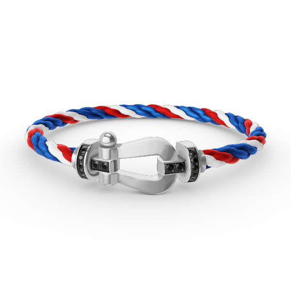 [Marins]FORCE LARGE HORSESHOE BLACK DIAMOND BRACELET SILVER