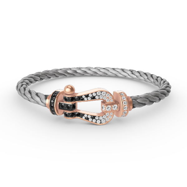 [Marins]FORCE LARGE HORSESHOE BLACK WHITE DIAMOND BRACELET Marins GOLD