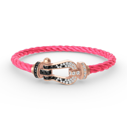 [Marins]FORCE LARGE HORSESHOE BLACK WHITE DIAMOND BRACELET Marins GOLD