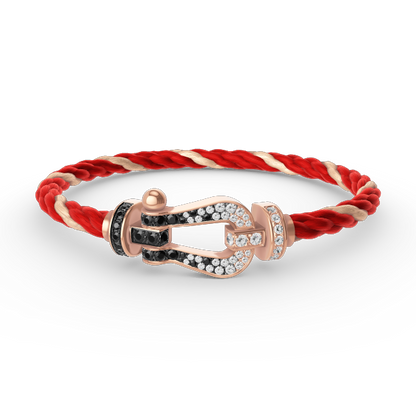[Marins]FORCE LARGE HORSESHOE BLACK WHITE DIAMOND BRACELET Marins GOLD