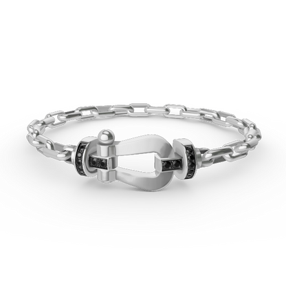 [Marins]FORCE LARGE HORSESHOE CLASP  METAL BRACELET