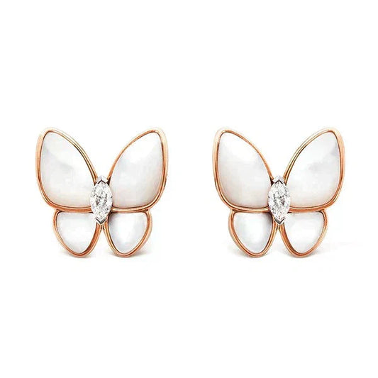 [Marins]BUTTERFLY MOP DIAMOND EARRINGS