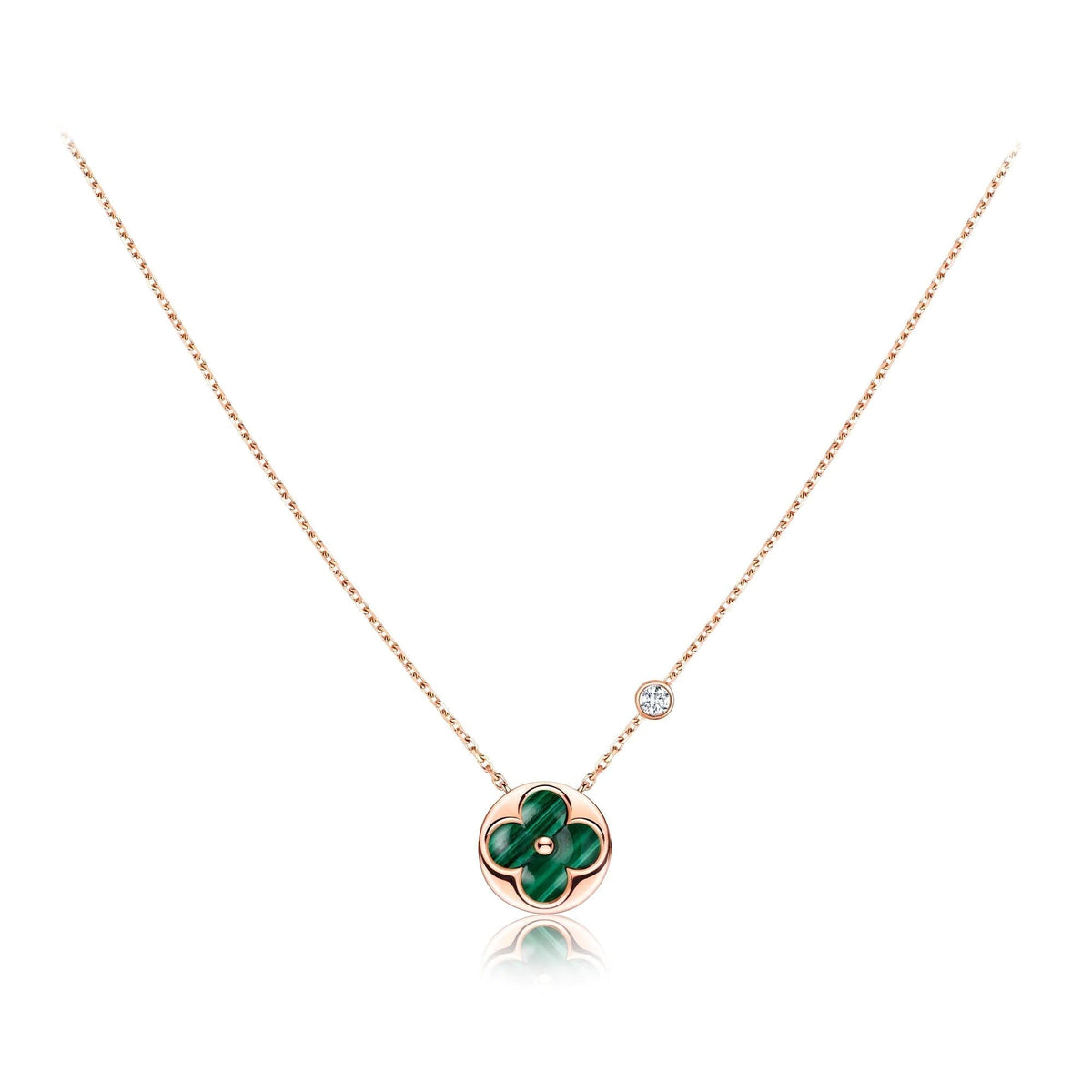 [Marins]SUN PEDANT PINK GOLD 1 DIAMOND NECKLACE