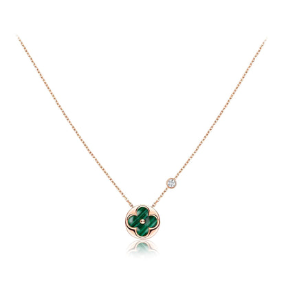 [Marins]SUN PEDANT PINK GOLD 1 DIAMOND NECKLACE