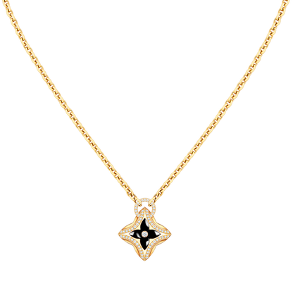 [Marins]STAR PEDANT PINK GOLD DIAMOND NECKLACE