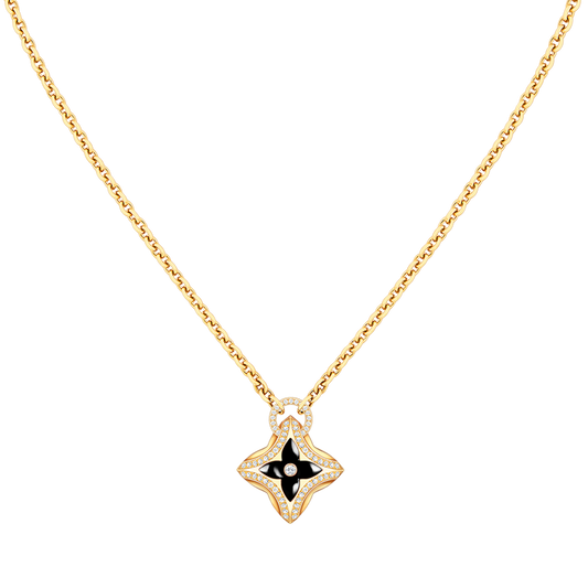 [Marins]STAR PEDANT PINK GOLD DIAMOND NECKLACE