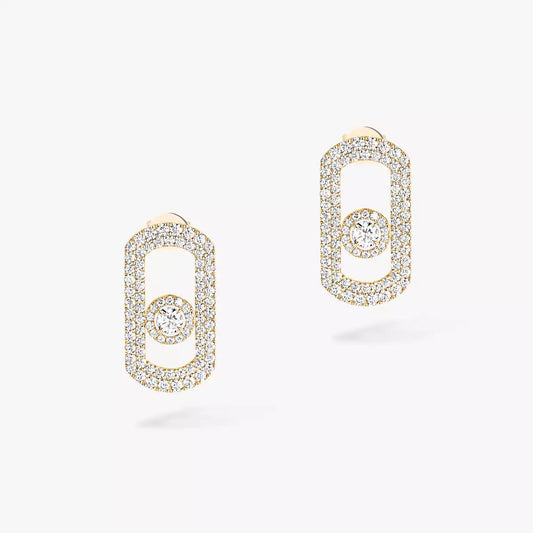 [Marins]So Move Pave_-Set Diamond Earrings in Silver