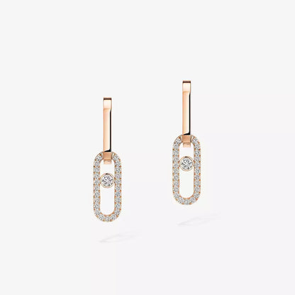[Marins]Move Link Diamond Earrings