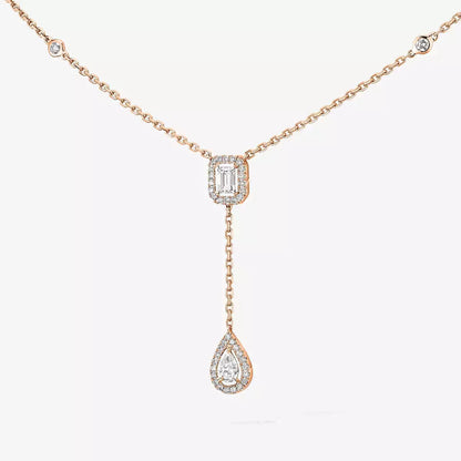 [Marins]Gold Diamond Tie Necklace