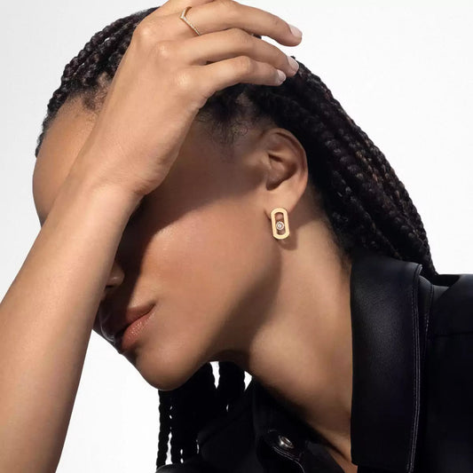 [Marins]So Move Diamond Earrings in Yellow Gold