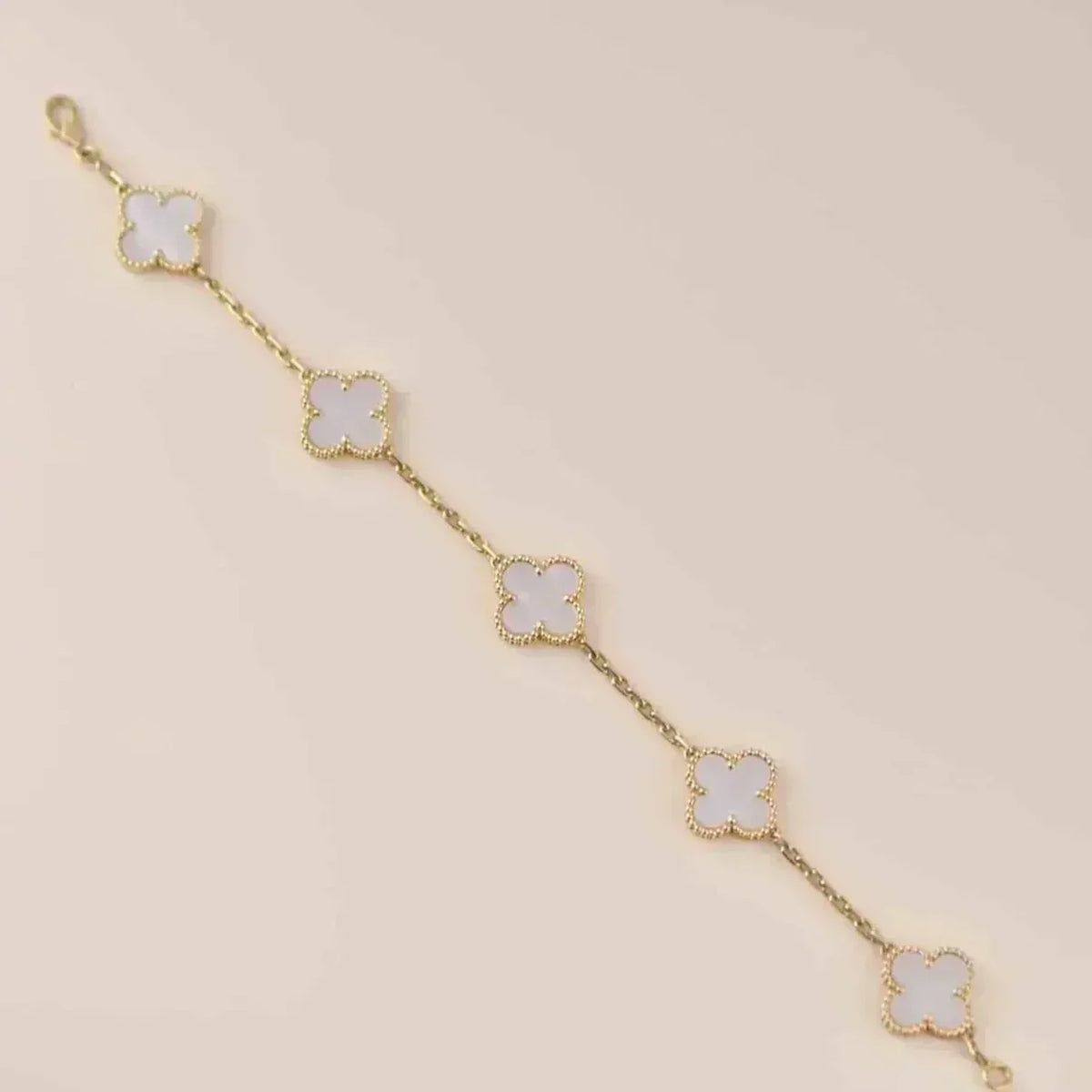 [Marins]CLOVER WHITE PEARL MOP 5 MOTIF BRACELET COLLECTION