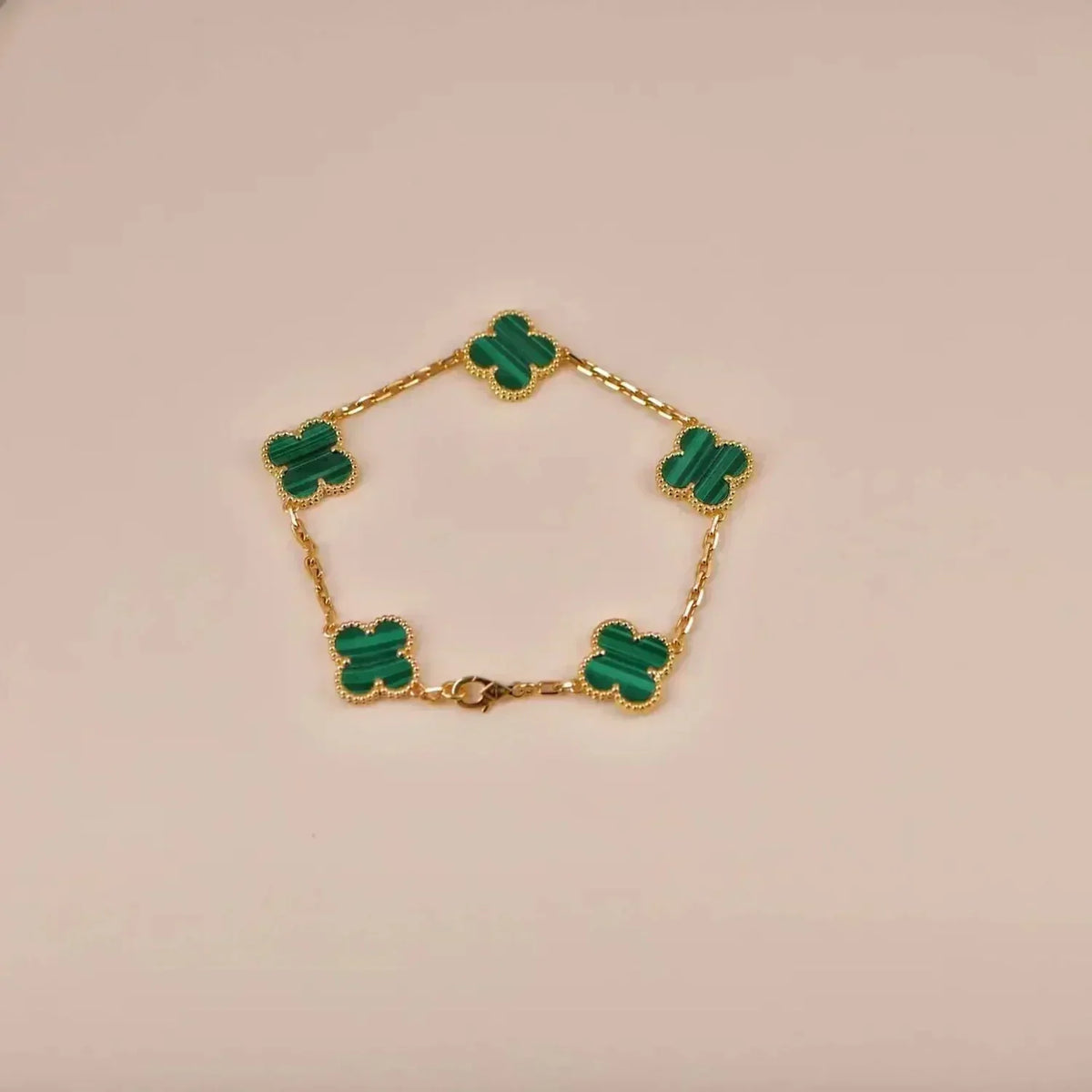 [Marins] CLOVER 5 MOTIF MALACHITE BRACELET COLLECTION