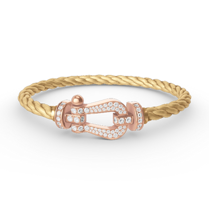 [Marins]FORCE LARGE HORSESHOE FULL DIAMOND BRACELET Marins GOLD
