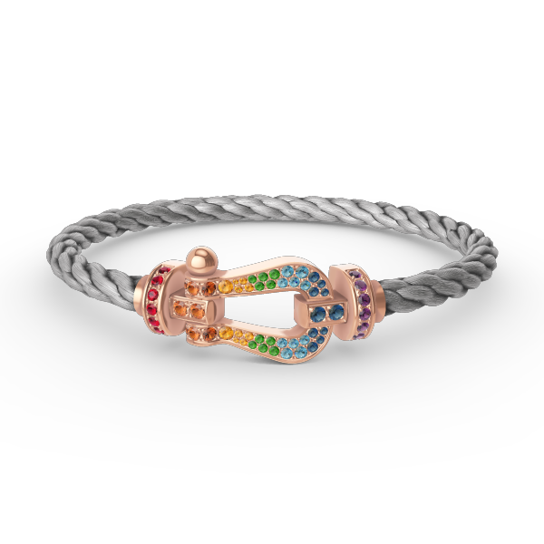 [Marins]FORCE LARGE HORSESHOE  COLORED DIAMOND BRACELET Marins GOLD