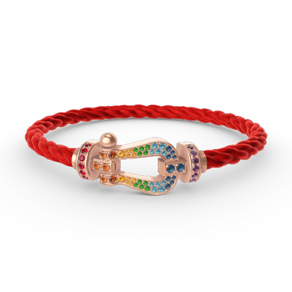 [Marins]FORCE LARGE HORSESHOE  COLORED DIAMOND BRACELET Marins GOLD