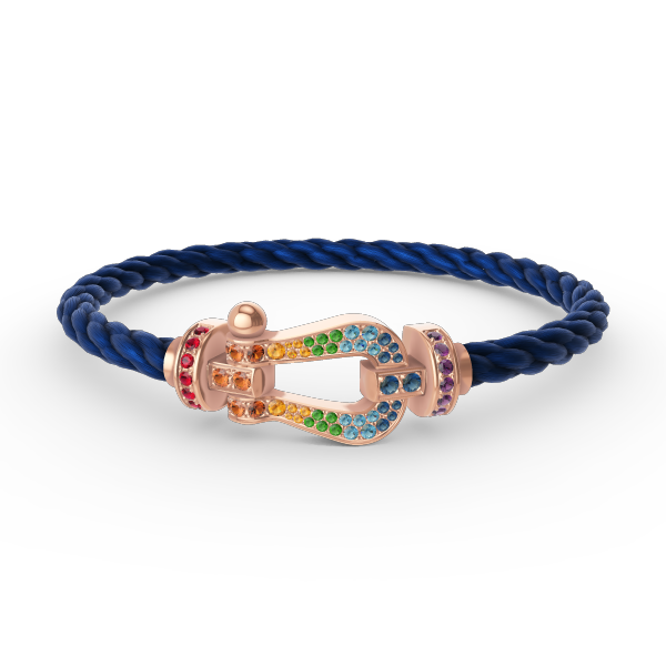[Marins]FORCE LARGE HORSESHOE  COLORED DIAMOND BRACELET Marins GOLD