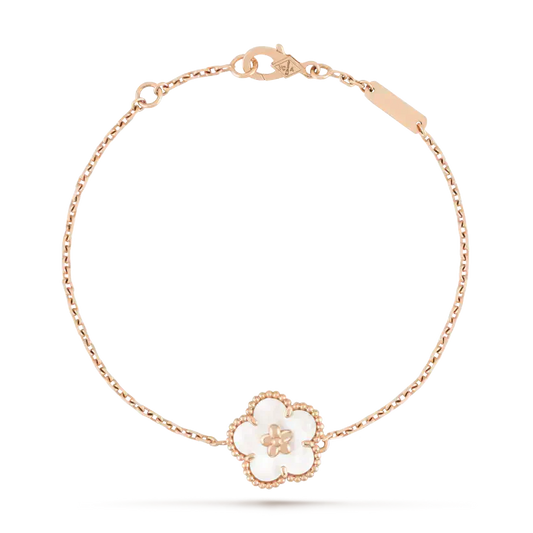 [Marins]LUCKY WHITE MOP PLUM BLOSSOM  BRACELET