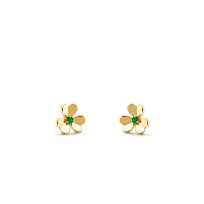 [Marins]FRIVOLE  FLOWER MALACHITE EARRINGS