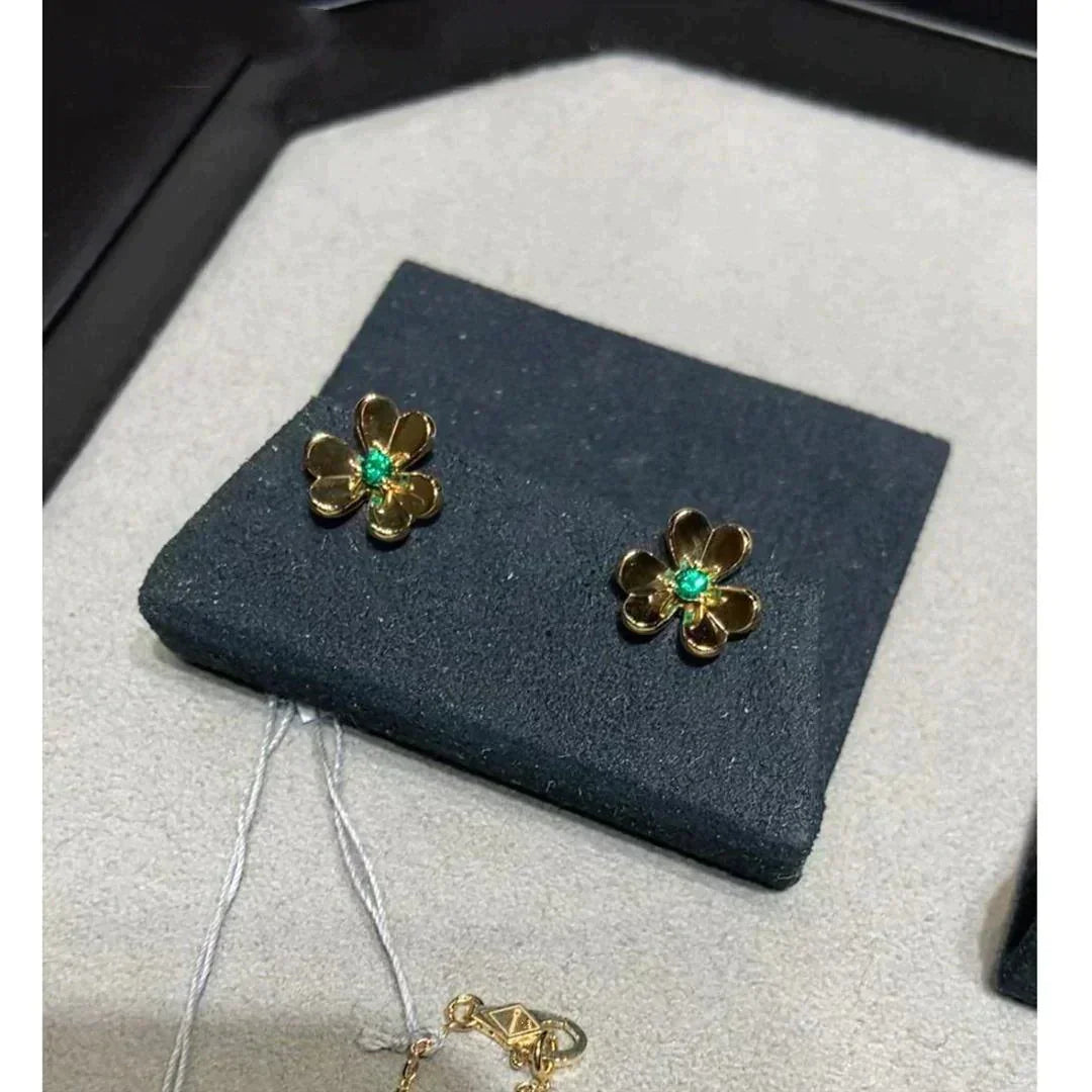 [Marins]FRIVOLE  FLOWER MALACHITE EARRINGS