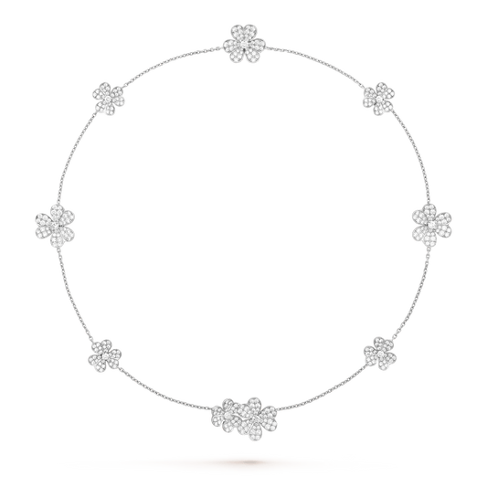 [Marins]FRIVOLE SILVER 9 FLOWERS NECKLACE