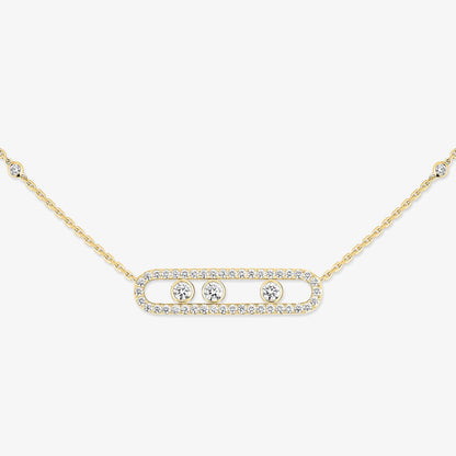[Marins] Move Pave_ Rose Gold Diamond Necklace