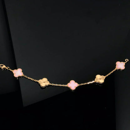 [Marins] CLOVER 5 MOTIFS  PINK MOP BRACELET COLLECTION