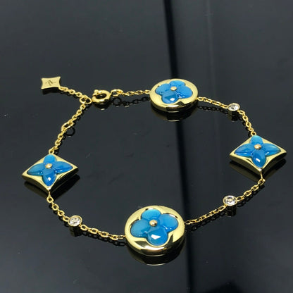 [Marins]STAR AND SUN 4 MOTIF BLUE BRACELET