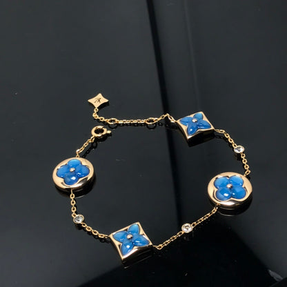 [Marins]STAR AND SUN 4 MOTIF BLUE BRACELET
