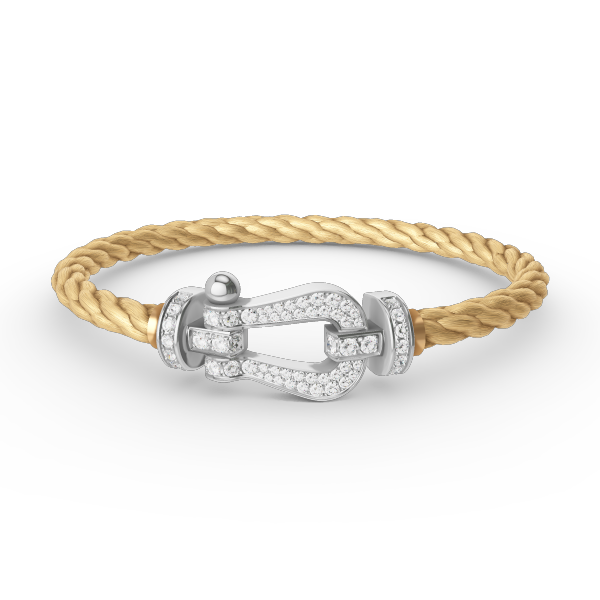 [Marins]FORCE LARGE HORSESHOE FULL DIAMOND BRACELET SILVER