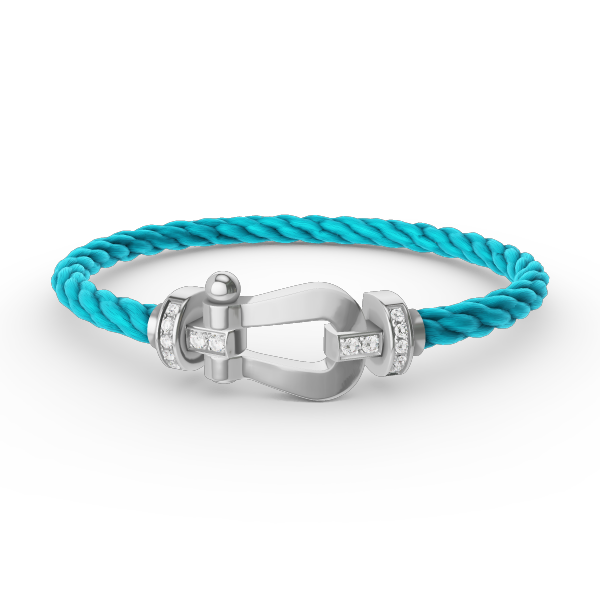 [Marins]FORCE LARGE HORSESHOE HALF DIAMOND BRACELET SILVER
