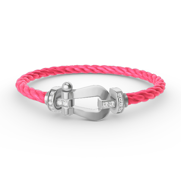 [Marins]FORCE LARGE HORSESHOE HALF DIAMOND BRACELET SILVER