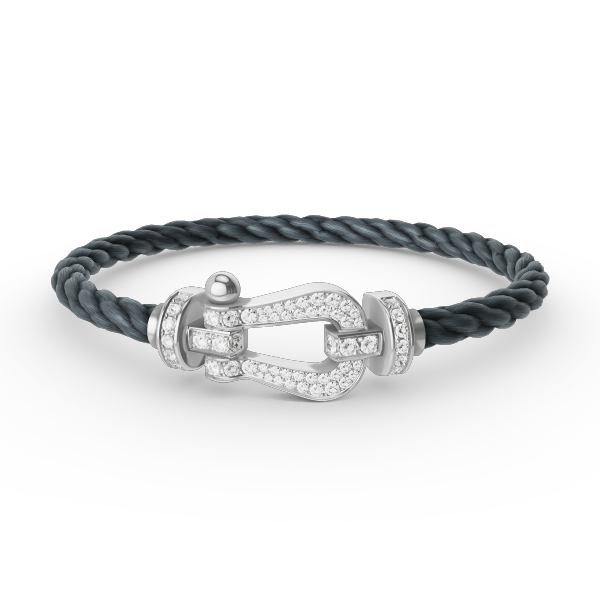 [Marins]FORCE LARGE HORSESHOE FULL DIAMOND BRACELET SILVER