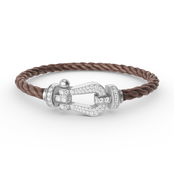 [Marins]FORCE LARGE HORSESHOE FULL DIAMOND BRACELET SILVER