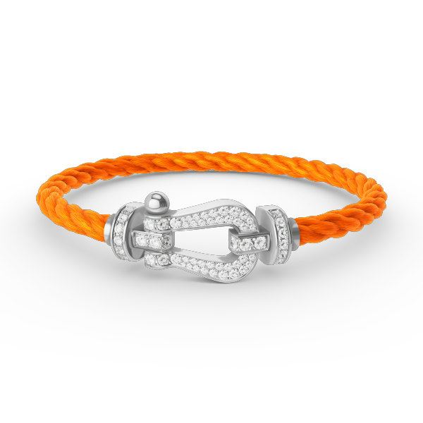 [Marins]FORCE LARGE HORSESHOE FULL DIAMOND BRACELET SILVER