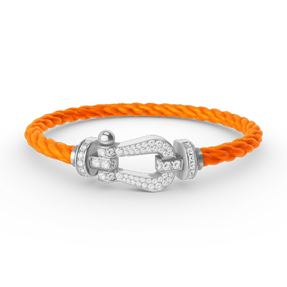[Marins]FORCE LARGE HORSESHOE FULL DIAMOND BRACELET SILVER