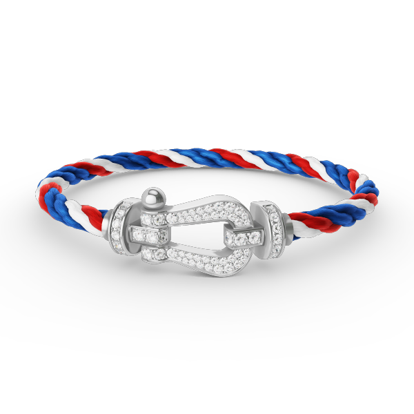[Marins]FORCE LARGE HORSESHOE FULL DIAMOND BRACELET SILVER