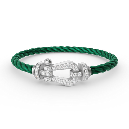 [Marins]FORCE LARGE HORSESHOE FULL DIAMOND BRACELET SILVER