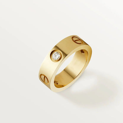[Marins]LOVE RING 5.5MM 3 DIAMONDS PINK GOLD