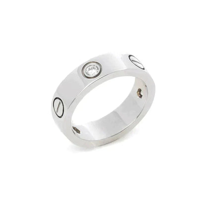 [Marins]LOVE RING 5.5MM 3 DIAMONDS SILVER